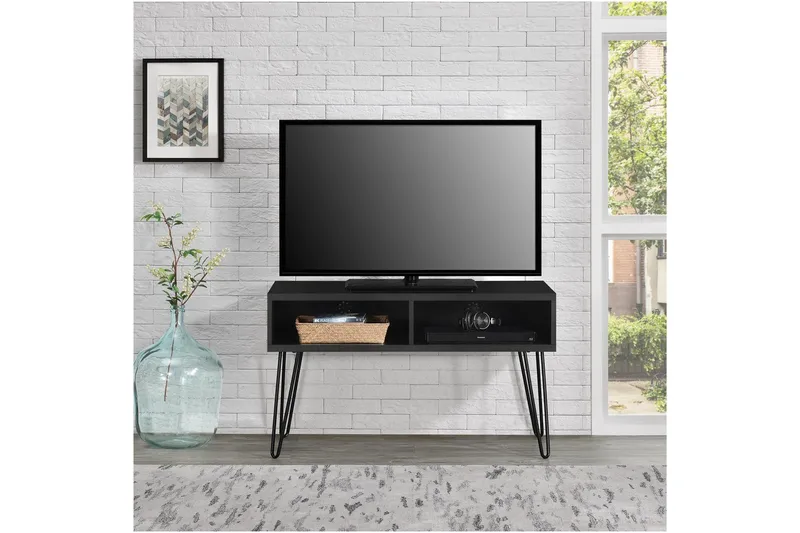 Lowboard Owen Svart/ek - Svart/ek - Möbler - Tv möbel & mediamöbel - TV bänk & mediabänk
