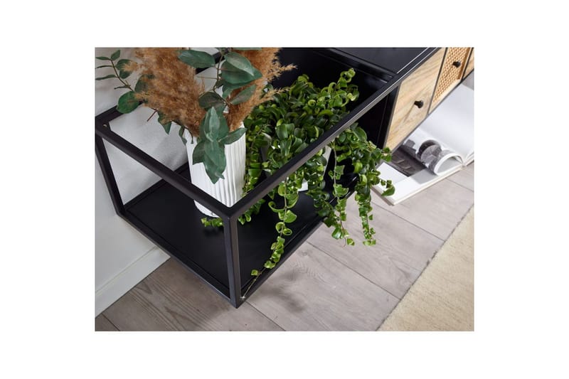 Lowboard Wohnling Metallhängande med 3 lådor i massivt trä Industriell - Möbler - Tv möbel & mediamöbel - TV bänk & mediabänk