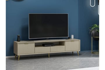 Luxe Golvstående Tv Bänk 180 cm med Förvaring i Ek - Beige - Möbler - Tv möbel & mediamöbel - TV bänk & mediabänk