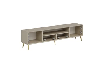 Luxe Golvstående Tv Bänk 180 cm med Förvaring i Ek - Beige - Möbler - Tv möbel & mediamöbel - TV bänk & mediabänk
