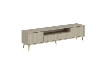 Luxe Golvstående Tv Bänk 180 cm med Förvaring i Ek - Beige - Möbler - Tv möbel & mediamöbel - TV bänk & mediabänk