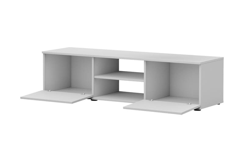 Lyrosen Golvstående TV Bänk 140 cm med Förvaring i Målat Trä - Beige - Möbler - Tv möbel & mediamöbel - TV bänk & mediabänk