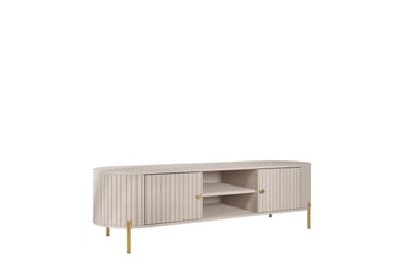 Maggio Golvstående TV Bänk 175 cm med Förvaring i Målat Trä - Beige - Möbler - Tv möbel & mediamöbel - TV bänk & mediabänk