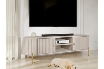 Maggio Golvstående TV Bänk 175 cm med Förvaring i Målat Trä - Beige - Möbler - Tv möbel & mediamöbel - TV bänk & mediabänk