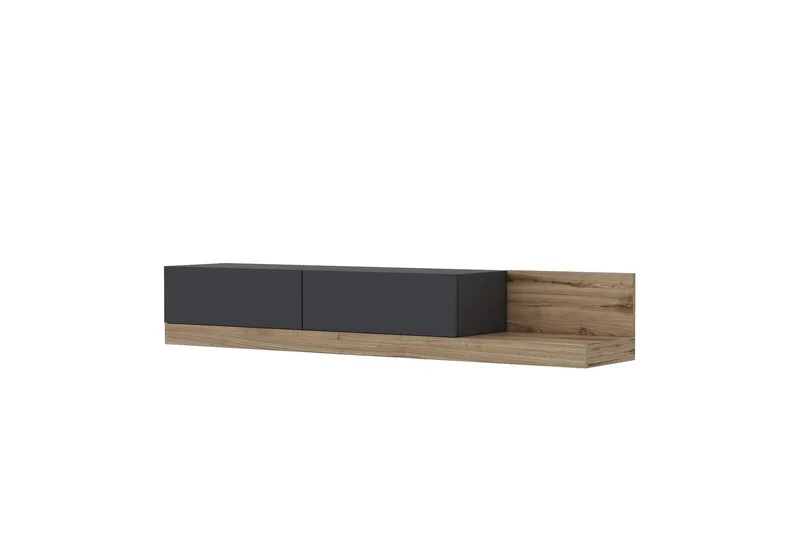Majör Tv-bänk 180 cm, Antracit/Valnöt
