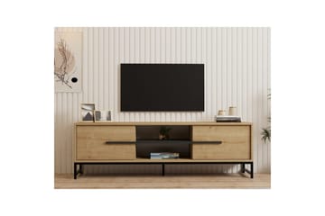 Mono Golvstående TV-bänk 160 cm med Förvaring i Ek - Beige - Möbler - Tv möbel & mediamöbel - TV bänk & mediabänk