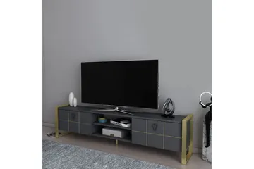 Munetaka Tv-bänk 184 cm - Antracit/Guld - Möbler - Tv möbel & mediamöbel - TV bänk & mediabänk