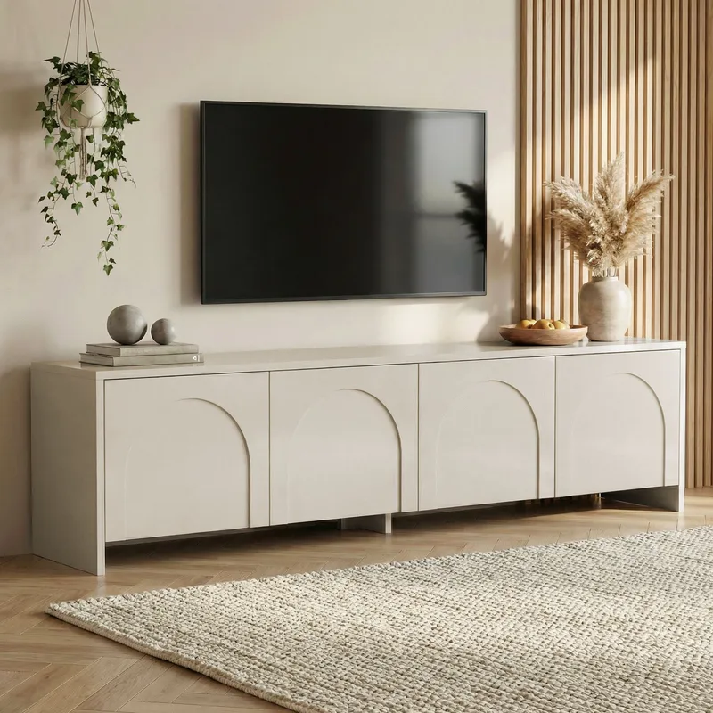 Nomira TV-bänk 180 cm - Cream - Möbler - Tv möbel & mediamöbel - TV bänk & mediabänk