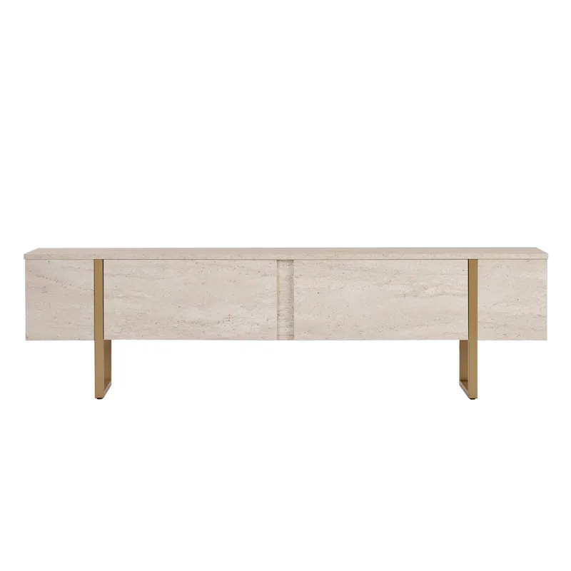 Nopira TV-bänk 180 cm - Travertin/guld - Möbler - Tv möbel & mediamöbel - TV bänk & mediabänk