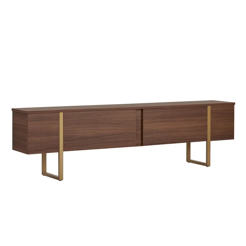 Nopira TV-bänk 180 cm, Valnöt och guld