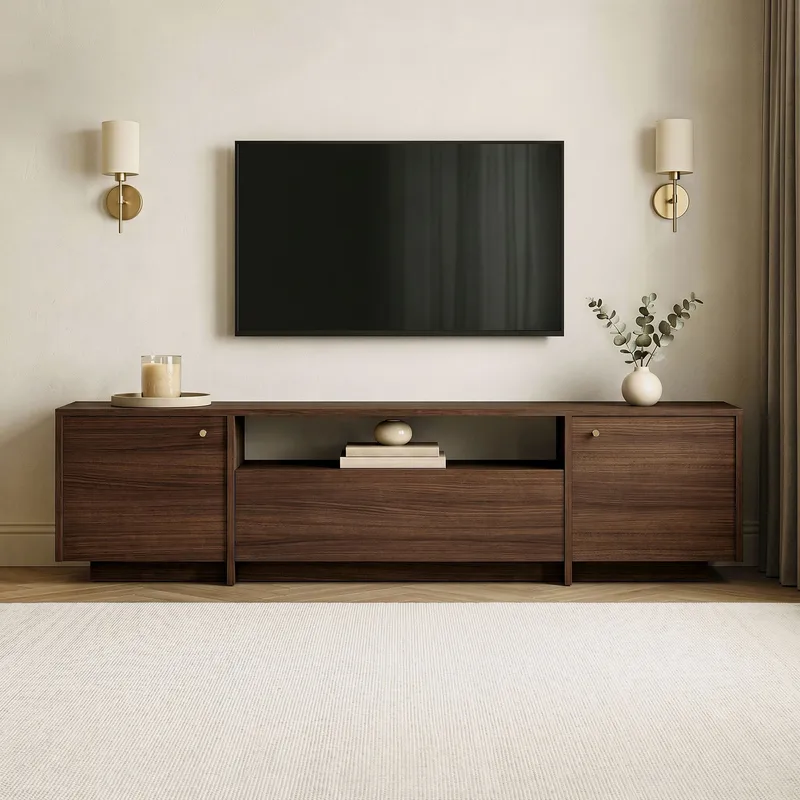 Nover TV-bänk 180x46x35 cm - Valnöt - Möbler - Tv möbel & mediamöbel - TV bänk & mediabänk