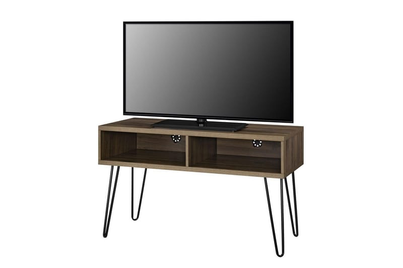 Owen Golvstående Tv Bänk 107 cm med Förvaring i Valnöt - Brun - Möbler - Tv möbel & mediamöbel - TV bänk & mediabänk