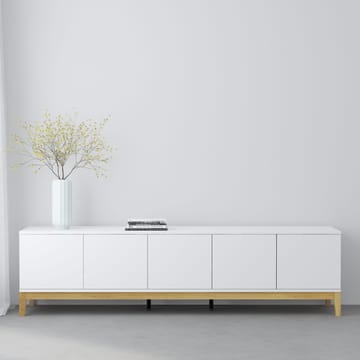 Pelle Tv-bänk 200 cm - Vit/Wotan-ek - Möbler - Tv möbel & mediamöbel - TV bänk & mediabänk