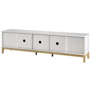 Pelle Tv-bänk 200 cm - Vit/Wotan-ek - Möbler - Tv möbel & mediamöbel - TV bänk & mediabänk