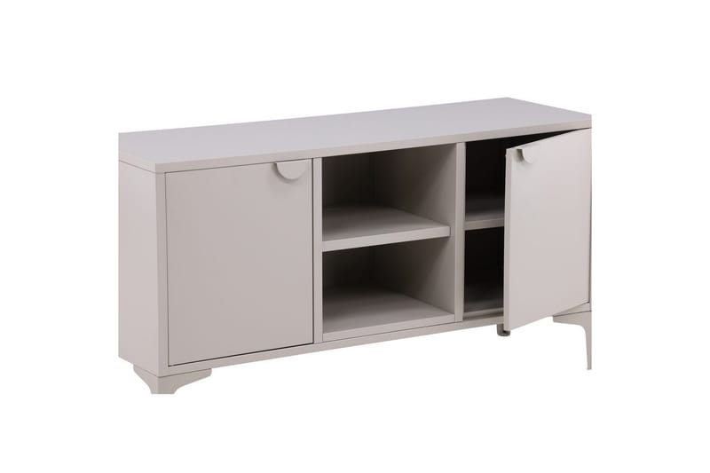 Piring Golvstående TV-bänk 120 cm med Förvaring i Metall - Beige - Möbler - Tv möbel & mediamöbel - TV bänk & mediabänk