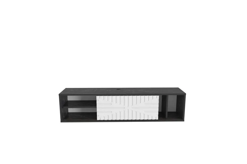 Saller Tv-bänk 140 cm, Svart/Vit