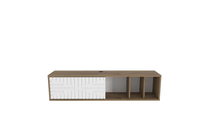 Saller Tv-bänk 140 cm, Valnöt/Vit