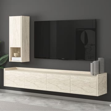 Semoure Vägghängd Tv Bänk 160 cm med Förvaring i Trä - Beige - Möbler - Tv möbel & mediamöbel - TV bänk & mediabänk
