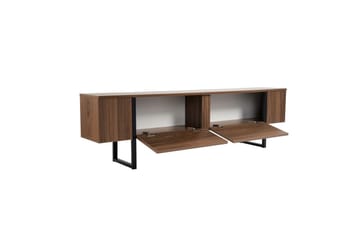 Serenity Golvstående TV Bänk 180 cm med Förvaring i Valnöt - Brun - Möbler - Tv möbel & mediamöbel - TV bänk & mediabänk