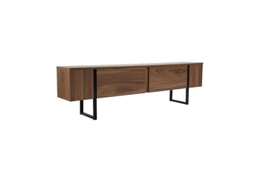 Serenity Golvstående TV Bänk 180 cm med Förvaring i Valnöt - Brun - Möbler - Tv möbel & mediamöbel - TV bänk & mediabänk