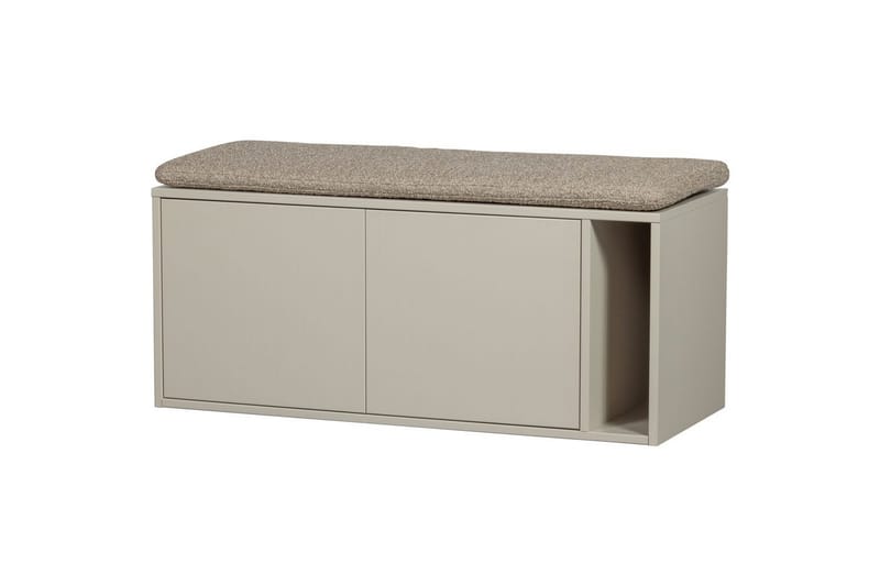Settle Golvstående Tv Bänk 108 cm med Förvaring i Furu, Beige