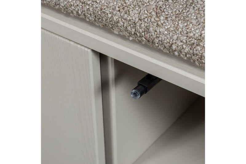 Settle Golvstående Tv Bänk 108 cm med Förvaring i Furu - Beige - Möbler - Tv möbel & mediamöbel - TV bänk & mediabänk