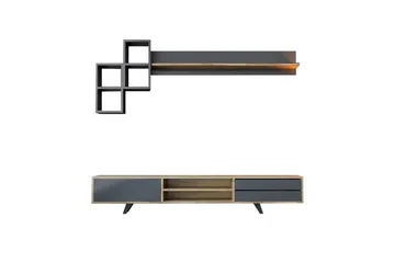 Seyra Tv-möbelset 180x40 cm - Antracit/Ek - Möbler - Tv möbel & mediamöbel - TV-möbelset