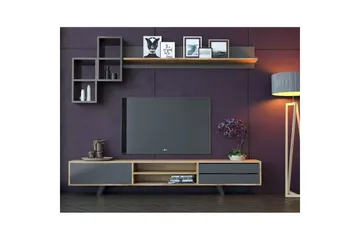 Seyra Tv-möbelset 180x40 cm - Antracit/Ek - Möbler - Tv möbel & mediamöbel - TV-möbelset
