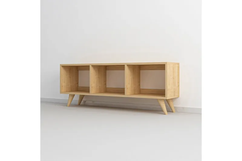 Springhill Golvstående Tv-bänk 120 cm med Förvaring i Målat Trä, Beige
