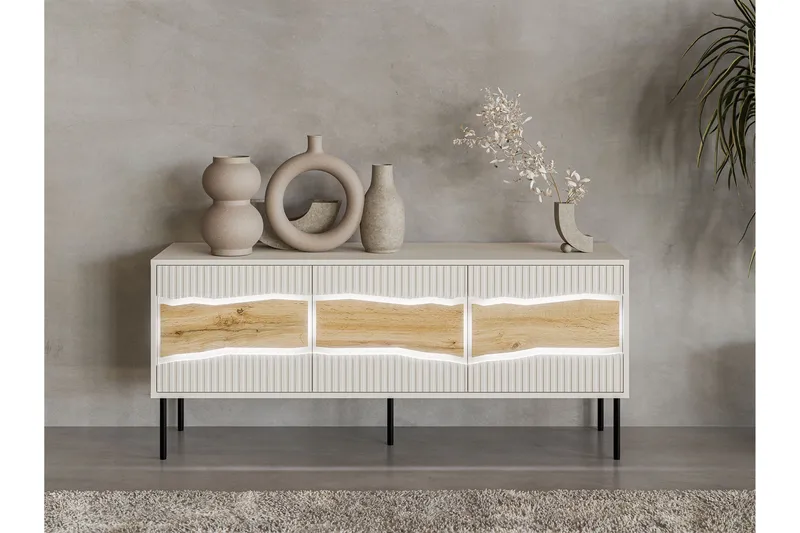 Stintino Tv-bänk 144x40 cm - Beige/Brun - Möbler - Tv möbel & mediamöbel - TV bänk & mediabänk