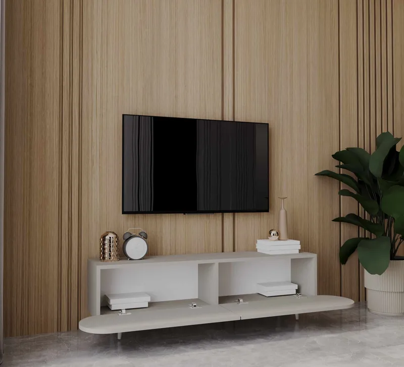 Svelor TV-bänk 140x49x30 cm - Sandstone - Möbler - Tv möbel & mediamöbel - TV bänk & mediabänk