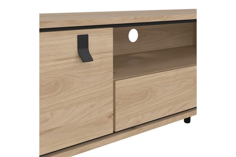 Tadami Golvstående TV-bänk 150 cm med Förvaring i Ljust Trä - Ljusbrun - Möbler - Tv möbel & mediamöbel - TV bänk & mediabänk
