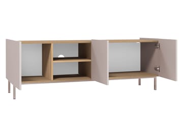 Tavrin Golvstående Tv-bänk 153 cm med Förvaring i Trä - Beige - Möbler - Tv möbel & mediamöbel - TV bänk & mediabänk