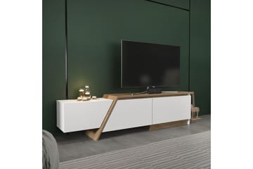 Tavros Golvstående Tv-bänk 180 cm med Förvaring i Valnöt - Vit - Möbler - Tv möbel & mediamöbel - TV bänk & mediabänk