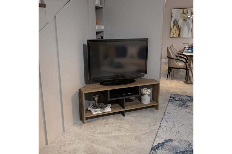 Torlin Tv-bänk 120 cm - Valnöt/Vit - Möbler - Tv möbel & mediamöbel - TV bänk & mediabänk