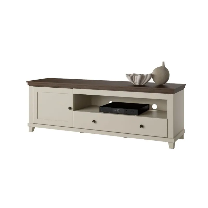 Tv-bänk Evora 1 dörr 1 låda - Ljus Beige - Möbler - Tv möbel & mediamöbel - TV bänk & mediabänk