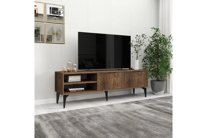 TV-bänk Lyven Valnöt - Valnöt - Möbler - Tv möbel & mediamöbel - TV bänk & mediabänk