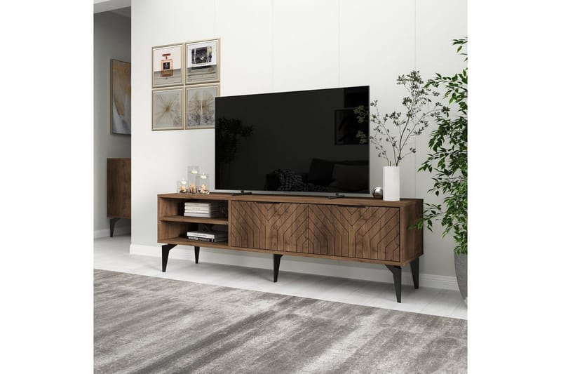 TV-bänk Lyven Valnöt - Valnöt - Möbler - Tv möbel & mediamöbel - TV bänk & mediabänk