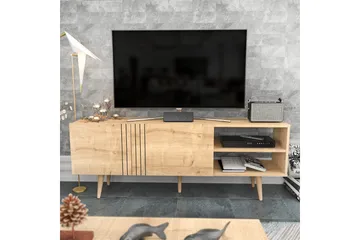 Andifli Golvstående TV-bänk 160 cm med Förvaring i Ek - Beige - Möbler - Tv möbel & mediamöbel - TV bänk & mediabänk