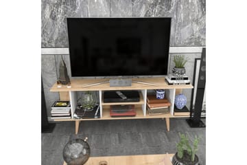 Andifli TV-bänk 160 cm med Förvaring i Trä med Plastben - Beige - Möbler - Tv möbel & mediamöbel - TV bänk & mediabänk