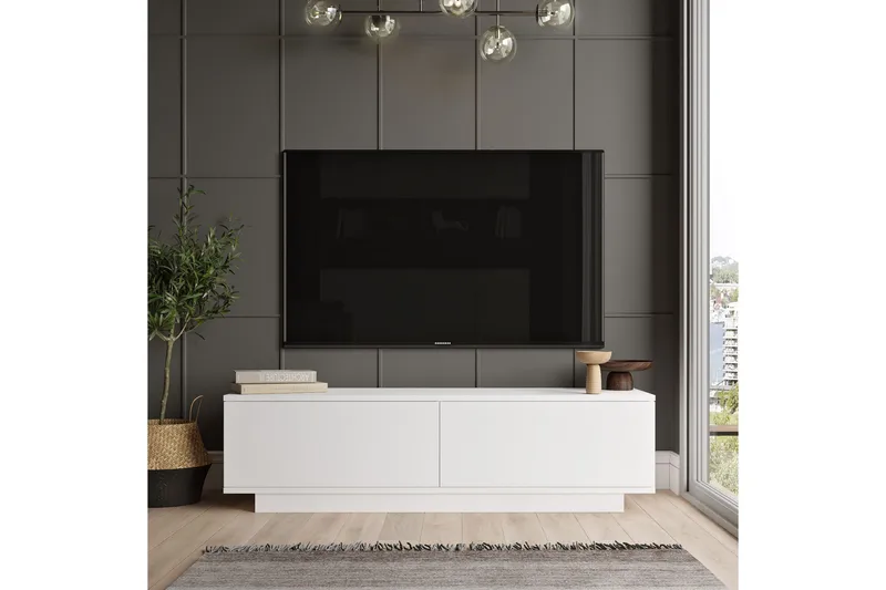 Caswell Tv-bänk 140 cm - Vit - Möbler - Tv möbel & mediamöbel - TV bänk & mediabänk