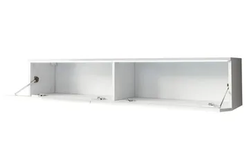 Cuguen TV-bänk 140x32x30 cm - Grå/Vit - Möbler - Tv möbel & mediamöbel - TV bänk & mediabänk