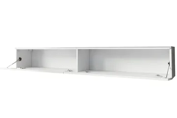 Cuguen Vägghängd Svävande TV-bänk 180 cm med Förvaring i Målat Trä - Svart - Möbler - Tv möbel & mediamöbel - TV bänk & mediabänk