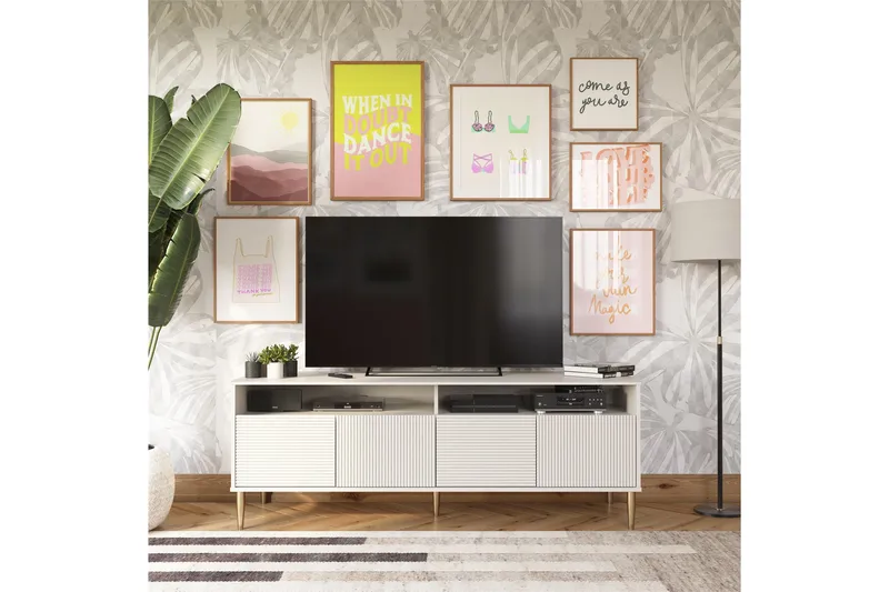 Daphne Tv-bänk 158,5x50 cm Vit, Dorel Home