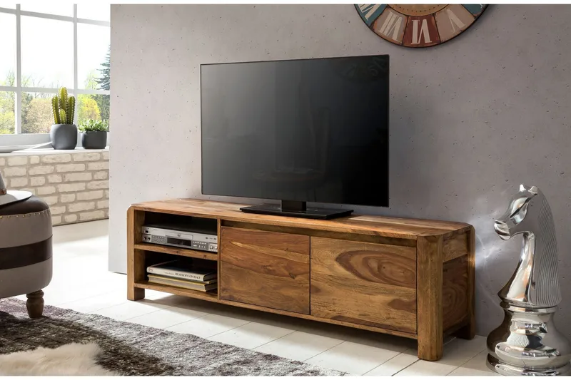 Hafsah TV-Bänk 140 cm, Trä/natur