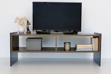 Lekkenne TV-bänk 122 cm - Mörkbrun - Möbler - Tv möbel & mediamöbel - TV bänk & mediabänk