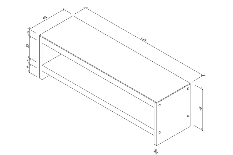 Malmby TV-bänk 140 cm - Mörkbrun - Möbler - Tv möbel & mediamöbel - TV bänk & mediabänk