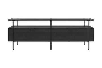 Marinko Tv Bänk 140 cm med Förvaring i Trä med Metallben - Svart - Möbler - Tv möbel & mediamöbel - TV bänk & mediabänk