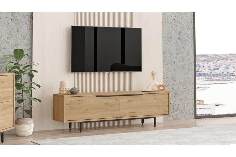 Munish Tv-bänk 160 cm, Valnöt