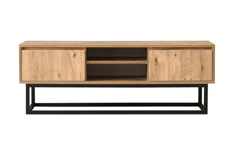 Myrvallen TV-Bänk 180 cm med Förvaring i Ek, Ekbrun